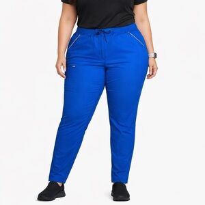 NWT‎ Cherokee Statement Royal Blue Scrub Pants Tapered 3XL